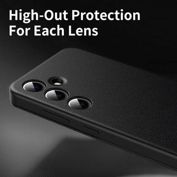 Samsung Galaxy A55 Smart Clear View Flip etui med kortplads - Sort
