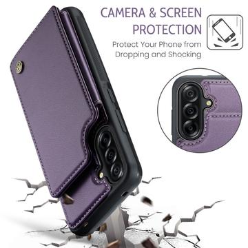 Samsung Galaxy A56 Caseme C22-etui RFID-kortpung - lilla