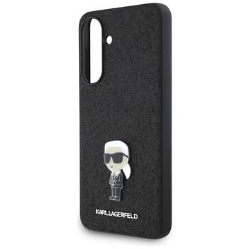 Samsung Galaxy A56 Karl Lagerfeld Fixed Glitter Metal Ikonik Cover - Sort