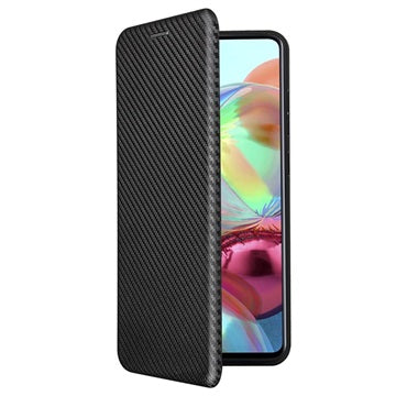 Samsung Galaxy A72 5G/4G Flip Cover - Karbonfiber - Sort