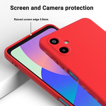 Samsung Galaxy M06/F06 5G Flydende silikone cover med håndrem - rød