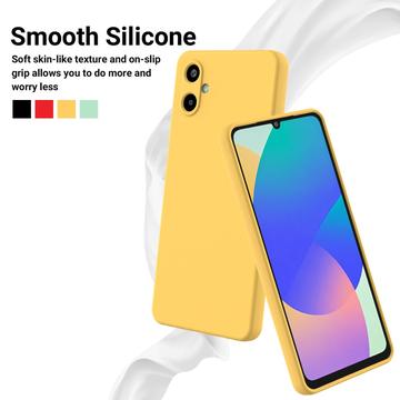 Samsung Galaxy M06/F06 5G Flydende silikone cover med håndrem - gul