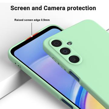 Samsung Galaxy M16/F16 Flydende silikone cover med håndrem - grøn