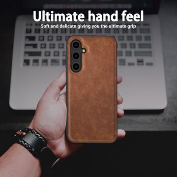 Samsung Galaxy M35 Dækket Hybrid Cover - Brun