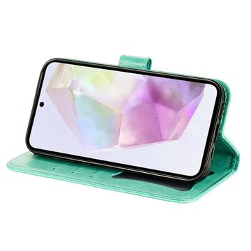 Samsung Galaxy M35 Mandala Series Etui med Pung - Grøn