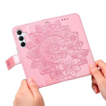 Samsung Galaxy M35 Mandala Series Etui med Pung - Pink
