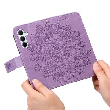 Samsung Galaxy M35 Mandala Series Etui med Pung - Lilla