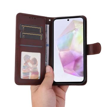 Samsung Galaxy M35 Pung med Magnetisk Lukning - brun