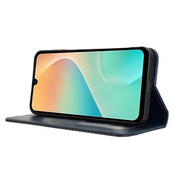 Samsung Galaxy M36 Retro Pung Taske med Magnetisk Lukning - Blå