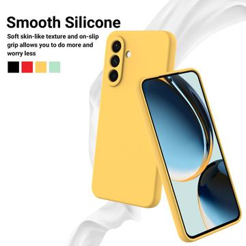 Samsung Galaxy M56 Flydende silikone cover med håndrem - gul