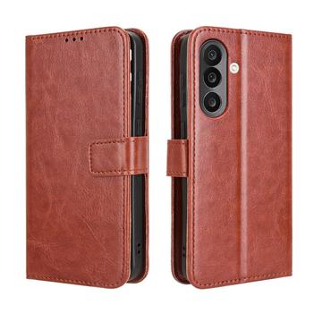 Samsung Galaxy M56 Pung Etui med Stativ - Brun