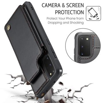 Samsung Galaxy S20 FE 5G/S20 FE 2022 Caseme C22-etui RFID-kortpung - Sort