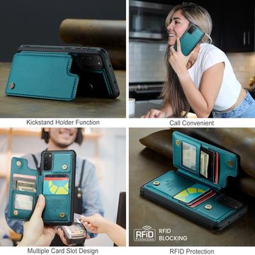 Samsung Galaxy S20 FE 5G/S20 FE 2022 Caseme C22-etui RFID-kortpung - Grøn
