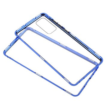 Samsung Galaxy S20 FE Magnetisk Cover med Skærmbeskyttelse Hærdet Glas - Blå