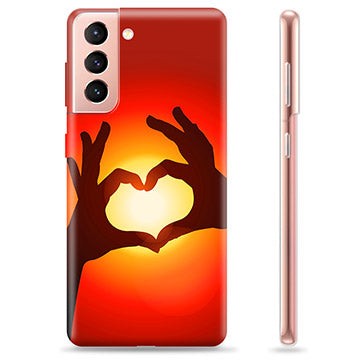 Samsung Galaxy S21 5G TPU Cover - Hjertesilhuet