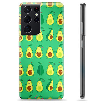 Samsung Galaxy S21 Ultra 5G TPU Cover - Avocadomønster