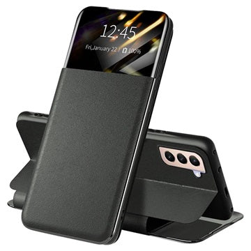 Samsung Galaxy S22 5G Front Smart View Flip Cover - Sort
