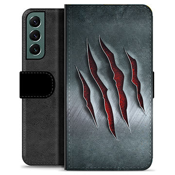 Samsung Galaxy S22+ 5G Premium Flip Cover med Pung - Kløer