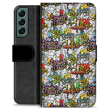 Samsung Galaxy S22+ 5G Premium Flip Cover med Pung - Graffiti