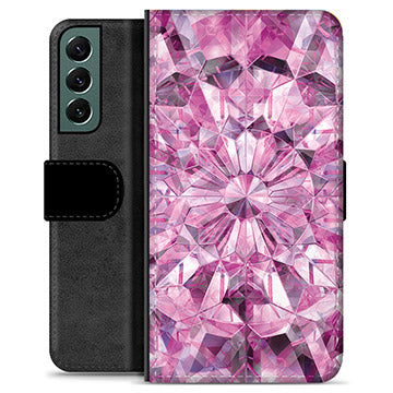 Samsung Galaxy S22+ 5G Premium Flip Cover med Pung - Pink Krystal