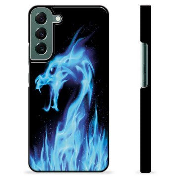 Samsung Galaxy S22+ 5G Beskyttende Cover - Blå Ild Drage
