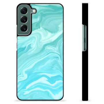 Samsung Galaxy S22+ 5G Beskyttende Cover - Blå Marmor