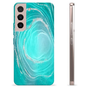 Samsung Galaxy S22 5G TPU Cover - Turkis Swirl
