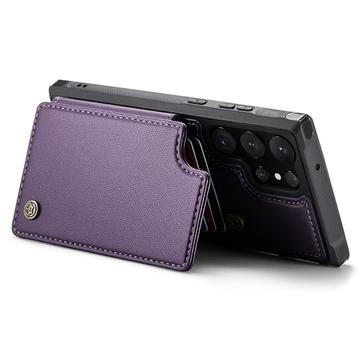 Samsung Galaxy S22 Ultra 5G Caseme C22-etui RFID-kortpung - Lilla