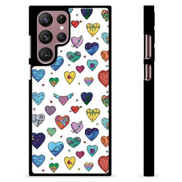 Samsung Galaxy S22 Ultra 5G Beskyttende Cover - Hjerter