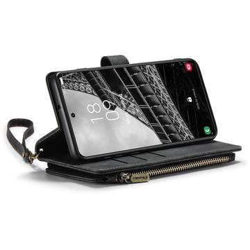 Samsung Galaxy S23 5G Caseme 2-i-1 Multifunktionel Pung - Sort