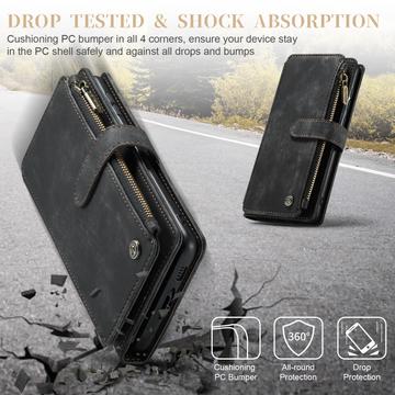 Samsung Galaxy S23 5G Caseme 2-i-1 Multifunktionel Pung - Sort