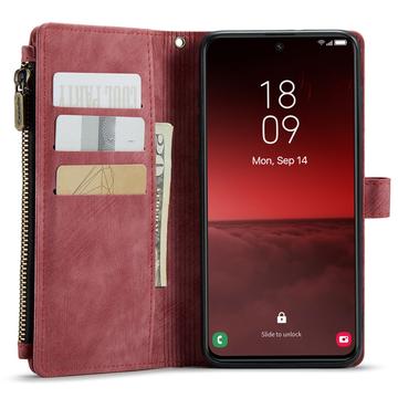 Samsung Galaxy S23 5G Caseme 2-i-1 Multifunktionel Pung - Rød