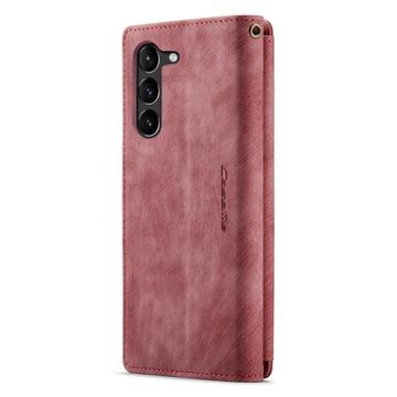 Samsung Galaxy S23 5G Caseme 2-i-1 Multifunktionel Pung - Rød
