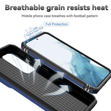 Samsung Galaxy S23 5G Roterende Ring Hybrid Cover med Kameraskjold - Blå
