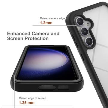 Samsung Galaxy S23 FE 360 Beskyttelse Cover - Sort / Klar