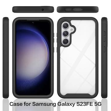 Samsung Galaxy S23 FE 360 Beskyttelse Cover - Sort / Klar