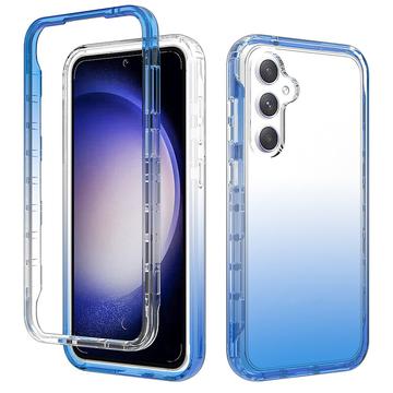Samsung Galaxy S23 FE Gradient Series Hybrid Cover - Blå / Gennemsigtig