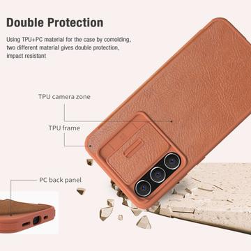 Samsung Galaxy S23 FE Nillkin Qin Pro Flip Cover - Brun