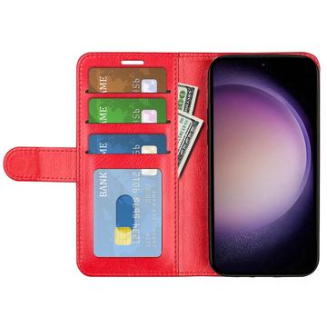 Samsung Galaxy S23 FE Pung Taske med Magnetisk Lukning - Rød