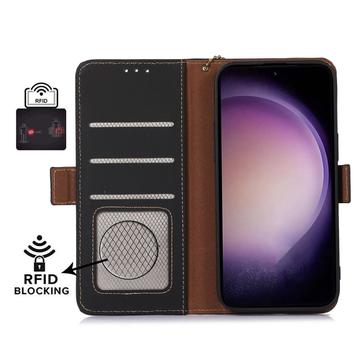 Samsung Galaxy S23 FE Læderpung med RFID - Sort