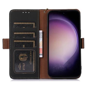 Samsung Galaxy S23 FE Læderpung med RFID - Sort