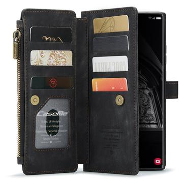 Samsung Galaxy S23 Ultra 5G Caseme 2-i-1 Multifunktionel Pung - Sort