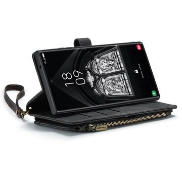 Samsung Galaxy S23 Ultra 5G Caseme 2-i-1 Multifunktionel Pung - Sort