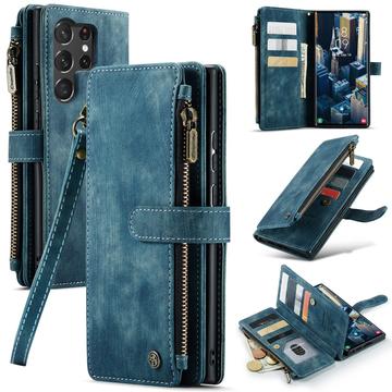 Samsung Galaxy S23 Ultra 5G Caseme 2-i-1 Multifunktionel Pung - Blå