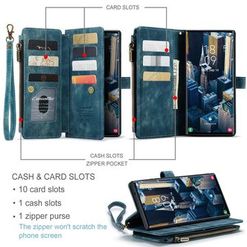 Samsung Galaxy S23 Ultra 5G Caseme 2-i-1 Multifunktionel Pung - Blå
