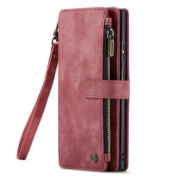 Samsung Galaxy S23 Ultra 5G Caseme 2-i-1 Multifunktionel Pung - Rød