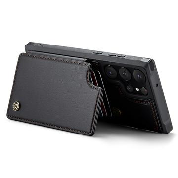 Samsung Galaxy S23 Ultra 5G Caseme C22-etui RFID-kortpung - Sort