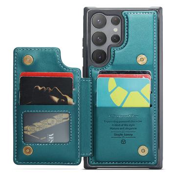 Samsung Galaxy S23 Ultra 5G Caseme C22-etui RFID-kortpung - Grøn