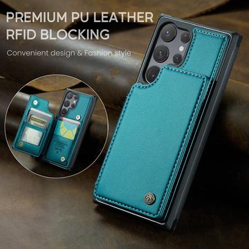 Samsung Galaxy S23 Ultra 5G Caseme C22-etui RFID-kortpung - Grøn