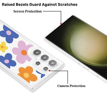 Samsung Galaxy S23 Ultra Fashion TPU Cover - farverige blomster